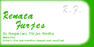 renata furjes business card