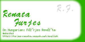 renata furjes business card